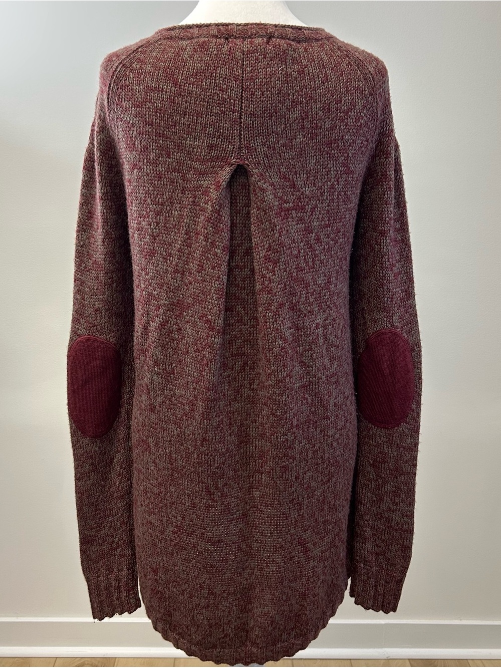 Toad & Co “Marlevelous Pullover” 100% Merino Wool Burgundy Marl Sweater Medium - Picture 5 of 13